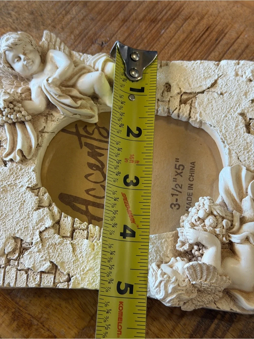 Set Of 3 New Accents Photo Frame Relief Angel Cherubs Renaissance 3.5”x 5”